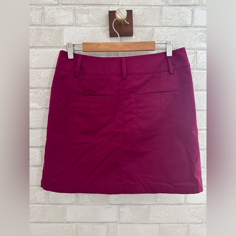 Adidas Tennis Women's Mini skirt in Burgundy Size 4 #1904 - Picture 2 of 8